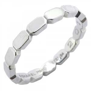 CHANEL Authentic Silver Ring #54